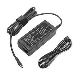 65w 45w usb c laptop power replacement adapter charger for lenovo chromebook/yoga/thinkpad l580 l590 e580 e585 p43s p53s with power cord