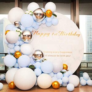 105PCS Macaron Pastel Blue Balloon Arch Kit Birthday Party Decoration Kids Boy Baby Shower Wedding Ballon Garland Accessories