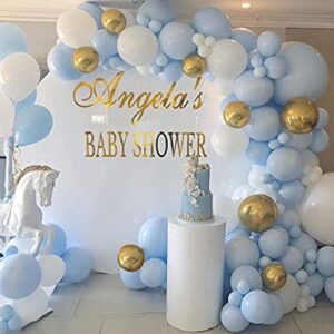 105PCS Macaron Pastel Blue Balloon Arch Kit Birthday Party Decoration Kids Boy Baby Shower Wedding Ballon Garland Accessories