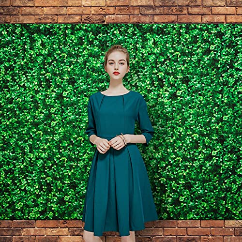 WENMER 5 x 7ft Green Leaves Photography Backdrop Green Grass Wall Fabric Backdrop for Baby Shower Wedding Birthday Party Decoration Background Photo Studio