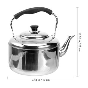 DOITOOL 5. 5L Tea Kettle Stovetop Tea Pot Stovetop Whistling Tea Kettle Stainless Steel Hot Water Teapot Heating Water Container with Handle for Home Gas Stovetop