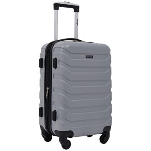 Wrangler 4 Piece Elysium Luggage and Packing Cubes Set, Sharkskin