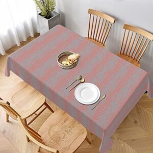hjbjkbksda mother's day table cloth - basalt orange washable microfiber tablecloth decorative table covers for holiday party kitchen dinning 60 x 90 inch