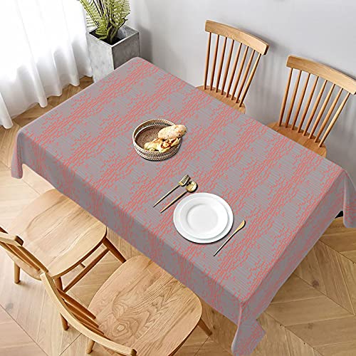 HJBJKBKSDA Mother's Day Table Cloth - Basalt Orange Washable Microfiber Tablecloth Decorative Table Covers for Holiday Party Kitchen Dinning 60 X 90 Inch