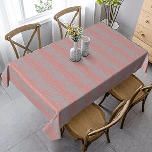 HJBJKBKSDA Mother's Day Table Cloth - Basalt Orange Washable Microfiber Tablecloth Decorative Table Covers for Holiday Party Kitchen Dinning 60 X 90 Inch