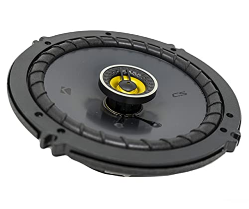 KICKER CSC65 CS Series 6.5 Inch 300 Watt 4 Ohm 2-Way Car Audio Coaxial Speakers System with Polypropylene Cone, PEI Tweeters & EVC Technology, Pair (Renewed)