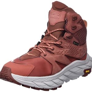 Hoka Women's Anacapa Mid GTX Hiking Boot (Hot Sauce/Cherry Mahogany, Numeric_8)