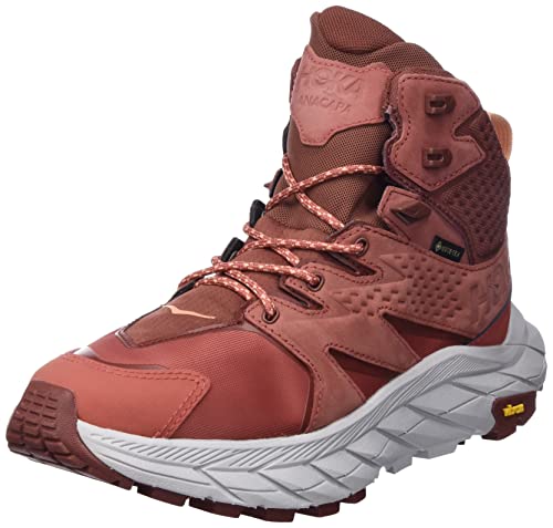 Hoka Women's Anacapa Mid GTX Hiking Boot (Hot Sauce/Cherry Mahogany, Numeric_8)