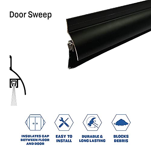78918 Door Sweep-Rain Protection. Black Anodized Finish (48”)