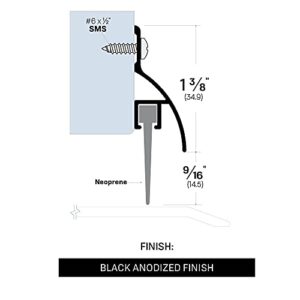 77918 Door Sweep-Rain Protection: Black Anodized Finish (48")