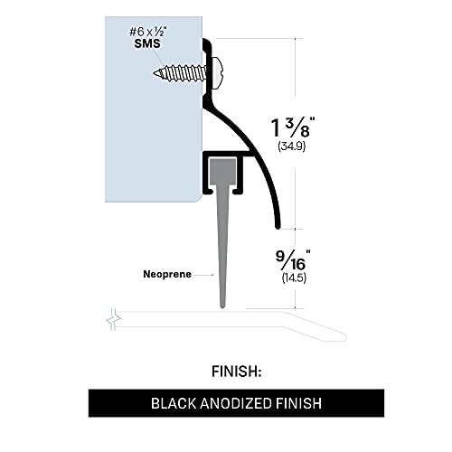 77918 Door Sweep-Rain Protection: Black Anodized Finish (48")