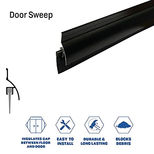 77918 Door Sweep-Rain Protection: Black Anodized Finish (48")