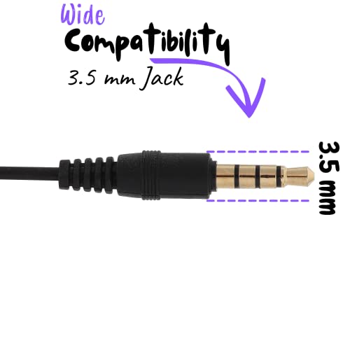 Mr. Pen- Ear Bud with Microphone for School, 4.25 Ft, 3.5mm Jack, Wired Earphones, Earbuds, in Ear Headphones, Earbuds Wired with Microphone, Ear Phones with Microphone, Headphones Earbuds