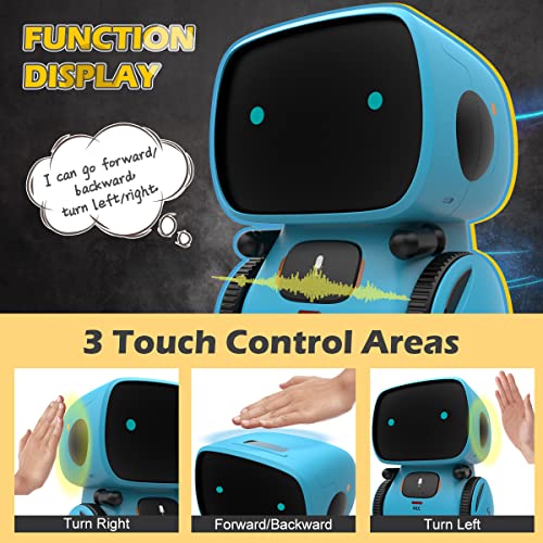 KaeKid Robots for Kids, Interactive Smart Robotic with Touch Sensor, Voice Control, Speech Recognition, Singing, Dancing, Repeating and Recording, Robot Toy for 3 4 5 6 7 8 Year Old Boys Girls