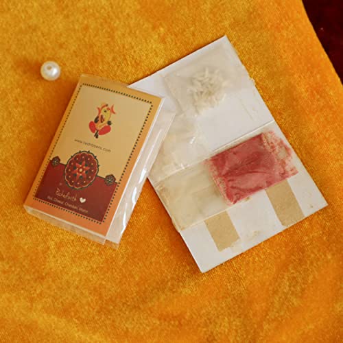 TIED RIBBONS Rakhi for Brother and Bhabhi Gift Set | Bhai Bhabhi Rakhi Set | Rakhi Card | Roli Chawal Tika - Raksha bandhan Rakhi for Bhaiya Bhabhi Rakhi | Lumba Rakhi for Bhabhi