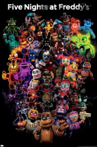 trends international five nights at freddy's: special delivery-collage wall poster, 22.375" x 34", unframed version, bathroom