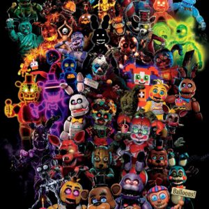 Trends International Five Nights at Freddy's: Special Delivery-Collage Wall Poster, 22.375" x 34", Unframed Version, Bathroom