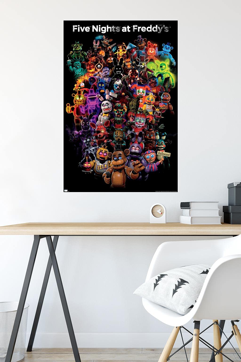 Trends International Five Nights at Freddy's: Special Delivery-Collage Wall Poster, 22.375" x 34", Unframed Version, Bathroom