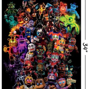 Trends International Five Nights at Freddy's: Special Delivery-Collage Wall Poster, 22.375" x 34", Unframed Version, Bathroom