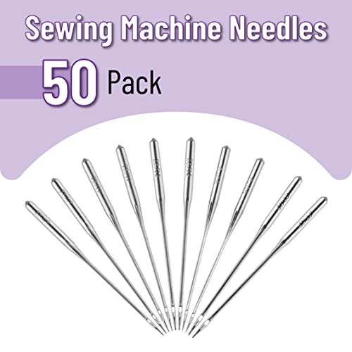 Mr. Pen- Sewing Machine Needles, 50 Pack, Universal Sewing Machine Needles for Singer, Brother, Janome, Varmax, Assorted Sizes 65/9, 75/11, 80/12, 90/14, 100/16, Needles for Sewing Machine