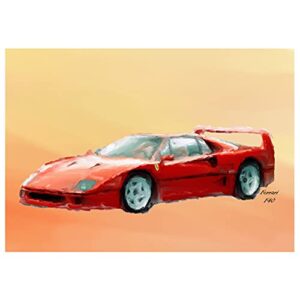 will davis studios ferrari f40 fine art photography father's day greeting card (inside reads: happy father's day!)