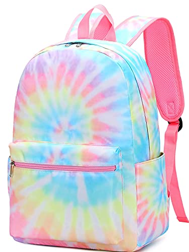 Bluboon School Backpack for Girls Teens Bookbag Set Laptop Backpack Lunch Box with Pencil Bag (Tie dye Pink)