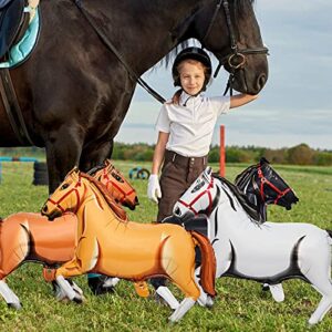 8 Pieces 30 Inches Horse Balloon Horse-Shaped Balloons Aluminum Foil Horse Balloon Horse Themed Party Balloons Horse Themed Balloon Decorations for Birthday Baby Shower Cowboy Party