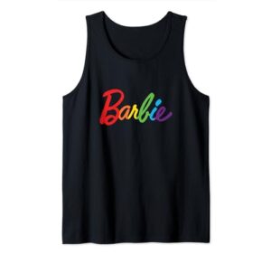 barbie rainbow logo tank top