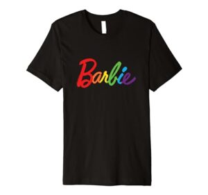 barbie rainbow logo premium t-shirt