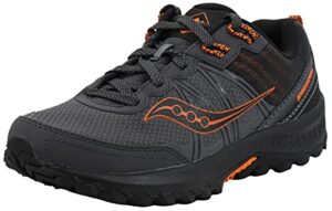saucony men's excursion tr14 running shoe, black/orange, 11 w