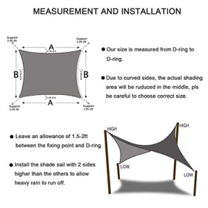 Garden Rectangle Sun Shade Sail, 95% Shading Rate Sunscreen Canopy Waterproof 2X5m Sun Shade Awning 90% UV Block,with 4 Rope,for Outdoor Patio Beach Camping Backyard Lawn,Light Brown