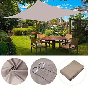 2X4m Rectangle Sun Shade Sail 98% Waterproof Breathable Garden Sun Shade 90% UV Block Sunscreen Canopy Awning for Outdoor Patio Camping Backyard Lawn Beach,Light Brown