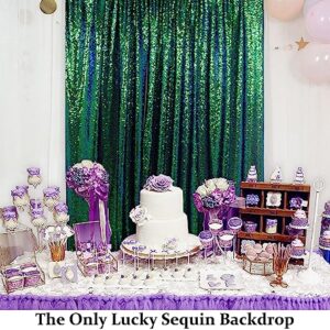 Sequin Backdrop Curtain 4FTx7FT Colorful Green Glitter Sequin Backdrop Wedding Ceremony Backdrop Sequin Shimmer Wall Background Baby Shower Background (4FTx7FT, Colorful Green)