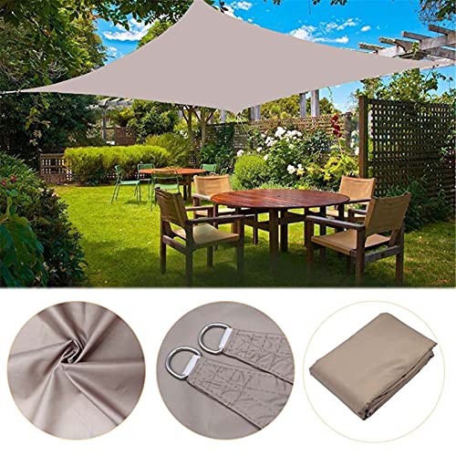 Rectangle Sun Shade Sail, 2X1.8M Garden Shade Sail Canopy Waterproof 90% UV-Block Water Resistant Breathable Sunscreen Awnings for Patio Backyard Lawn,Light Brown