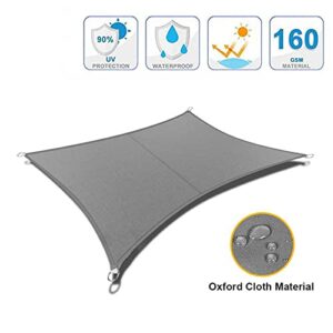 Rectangle Sun Shade Sail, 2X1.8M Garden Shade Sail Canopy Waterproof 90% UV-Block Water Resistant Breathable Sunscreen Awnings for Patio Backyard Lawn,Light Brown