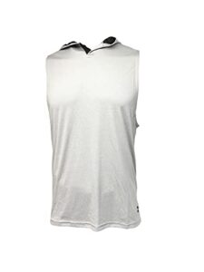 under armour men's sleeveless hoodie 100% polyester velocity sleeveless hoodie 1321730 grey (medium)