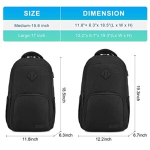 LOVEVOOK Laptop Backpack for Women Men, Classical 17" Laptop Bag for Work Travel, Fashion Daypack