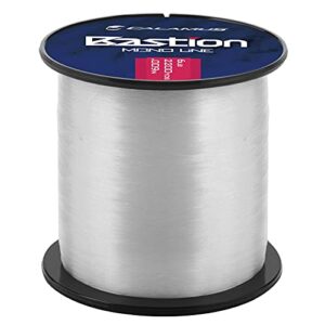 calamus bastion monofilament fishing line - strong abrasion resistant mono line, 30lb 185yard 0.496mm- clear