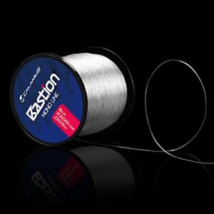 Calamus Bastion Monofilament Fishing Line - Strong Abrasion Resistant Mono Line, 4LB 1200Yard 0.200mm- Clear