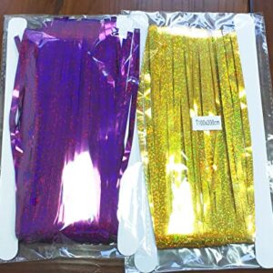 Graduation Party Decorations Purple Gold 2023/Purple Graduation Decorations 2023/Purple Gold Birthday Decorations for Women/ISU Foil Fringe Curtains Backdrop Sparkle Metallic Foil Curtains