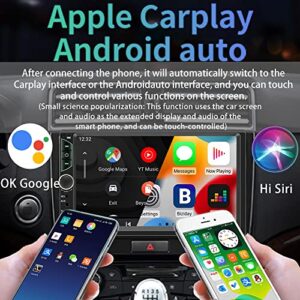 Double Din Car Stereo Compatible with Apple Carplay and Android Auto,7 inch HD Touch Screen Car Radio with Bluetooth,Car Audio Receiver with Backup Camera,Mirror Link,FM/USB/TF/AUX/Subwoofer