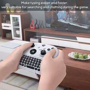 MENEEA Controller Keyboard for Xbox Series X/Series S/One/S/Controller, Mini Game Chatpad Keypad with Audio/3.5mm Headset Jack & 2.4Ghz Receiver Accessories for for Xbox Series X/S Game Controller