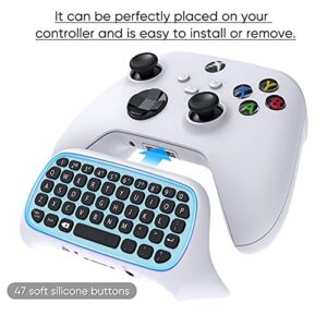 MENEEA Controller Keyboard for Xbox Series X/Series S/One/S/Controller, Mini Game Chatpad Keypad with Audio/3.5mm Headset Jack & 2.4Ghz Receiver Accessories for for Xbox Series X/S Game Controller