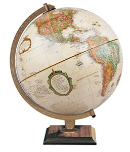 replogle 12" antique world classic globe with square base 12"/30cm diameter