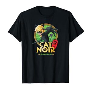 Miraculous Shanghai Cat Noir Fighting Pose T-Shirt