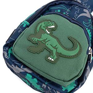 Cute Children Sling Bag Small Cartoon Dinosaur Crossbody Shoulder Bag Coin Purse Waist Backpack Nylon for kid 1-5-Gray