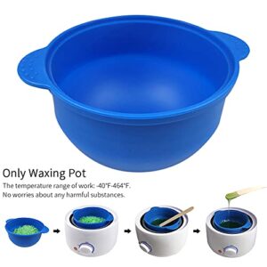 Replacement Waxing Pot,Non-stick Heat Resistant Bowl With Handle Silicone Liner Home