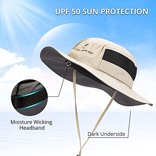 Calamus UPF 50 Boonie Sun Hat– Sun Protection Hat, Fishing Hat, Hunting Hat- Light Khaki