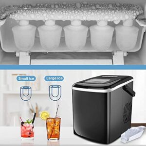 Generic Ice Maker Portable and Compact Ice Maker Machine, Electric High Efficiency Express Clear Operation Control Panel with Ice Scoop, Home Mini Ice Machine, for Parties Mixed Drinks(Medium), white