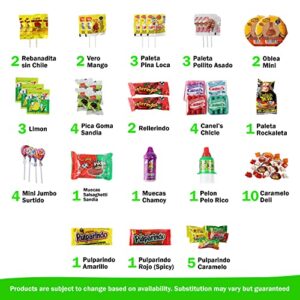 Las Posadas Candy (50 Counts) – Spicy, Sweet, Sour Dulces Mexicanos Assortment Pack – Authentic Mexican Snacks for Kids and Adults (La Guera 50)